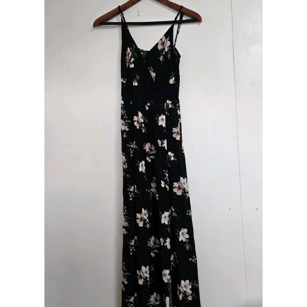 Ardene‎ Dress Womens XS Dark Floral Black Whimsygoth Fairy Grunge Goth Flower